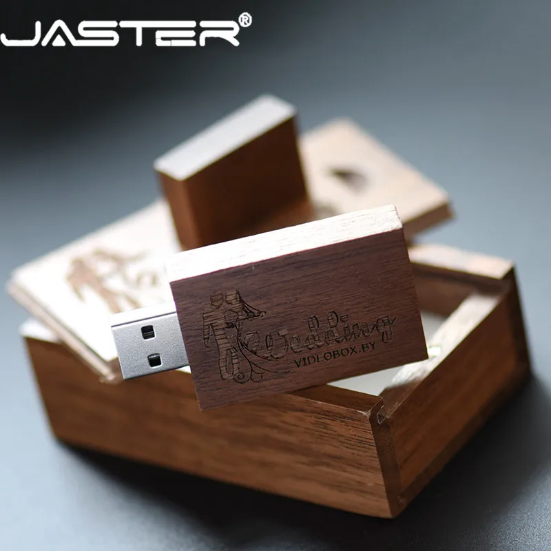 JASTER акция (более 10 шт. бесплатный логотип) креативный деревянный usb + коробка