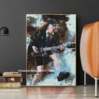Картина маслом Angus Young, Постер рок-группы, гитарист, живопись на холсте, настенное искусство, абстрактные картины, гостиная, домашний декор