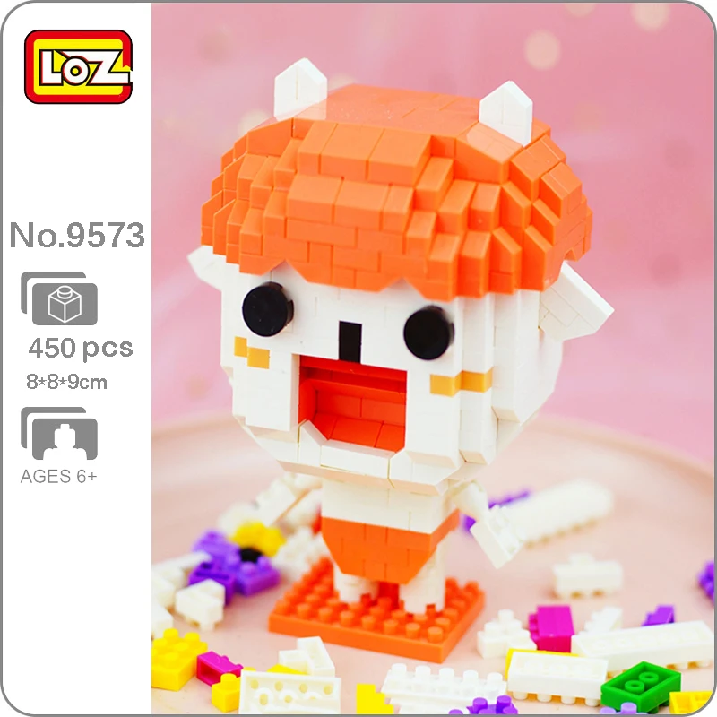 

LOZ 9573 Zodiac Aries White Sheep Goat Animal World 3D Model DIY Mini Diamond Blocks Bricks Building Toy for Children no Box