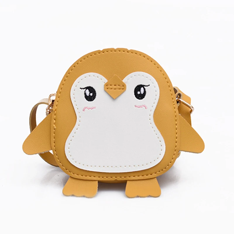 

Girls Bags Cute Penguin Shape Animal Shoulder Bag Clutch Kids Girls Crossbody Leather Mini Bags PU Leather Mini Messenger Bag