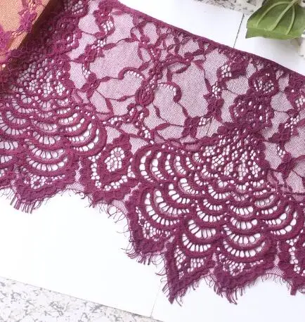 6 м/упак. ширина 24 см белый черный DIY изысканные классические ресницы кружева украшения вышивка кружевная ткань RS673