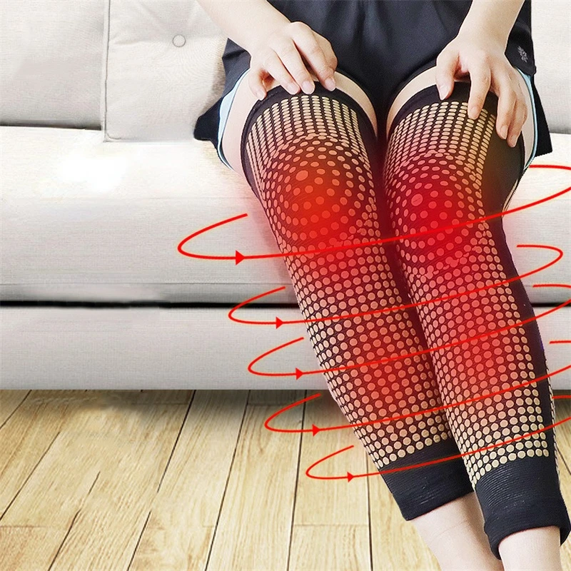 

2pcs Self Heating Support Knee Pads Brace Warm Arthritis Joint Pain Relief Injury Recovery Belt Massager Foot Long Legs Warmer