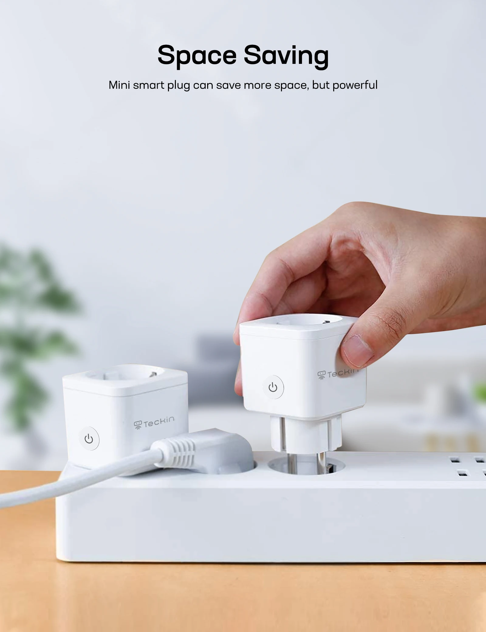 Умная мини-вилка Teckin SP21 голосовое дистанционное управление Alexa Google Home умная жизнь