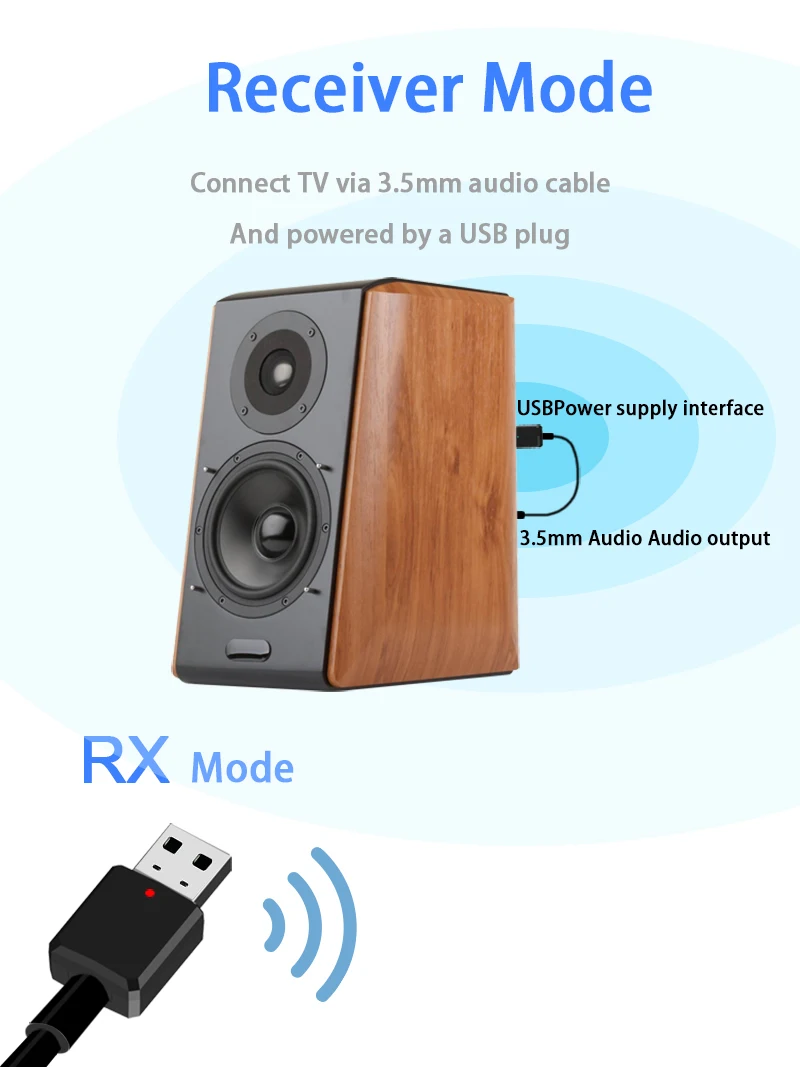 Bluetooth-совместимый мини-приемник 2 в 1 5 0 3 мм AUX USB беспроводной стерео аудио адаптер