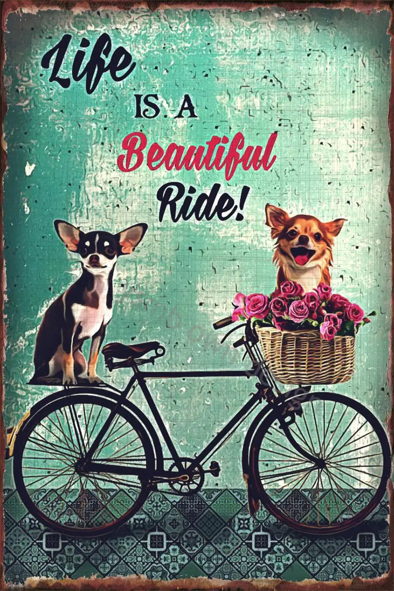 

Жестяные пластины чихуахуа, декор для стен, декор комнаты, ретро, винтажный металлический знак, жестяной знак для искусства, мужская пещера, ...