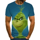 Футболка Мужскаяженская с коротким рукавом, модная одежда с 3D-принтом фильма зеленая Роза, с милым рисунком животных, лето