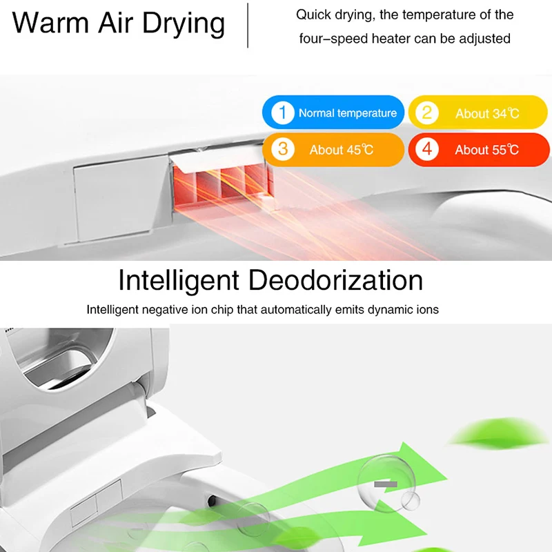 4xing светодиодный дисплей умное сиденье для унитаза электрическое биде с двойным
