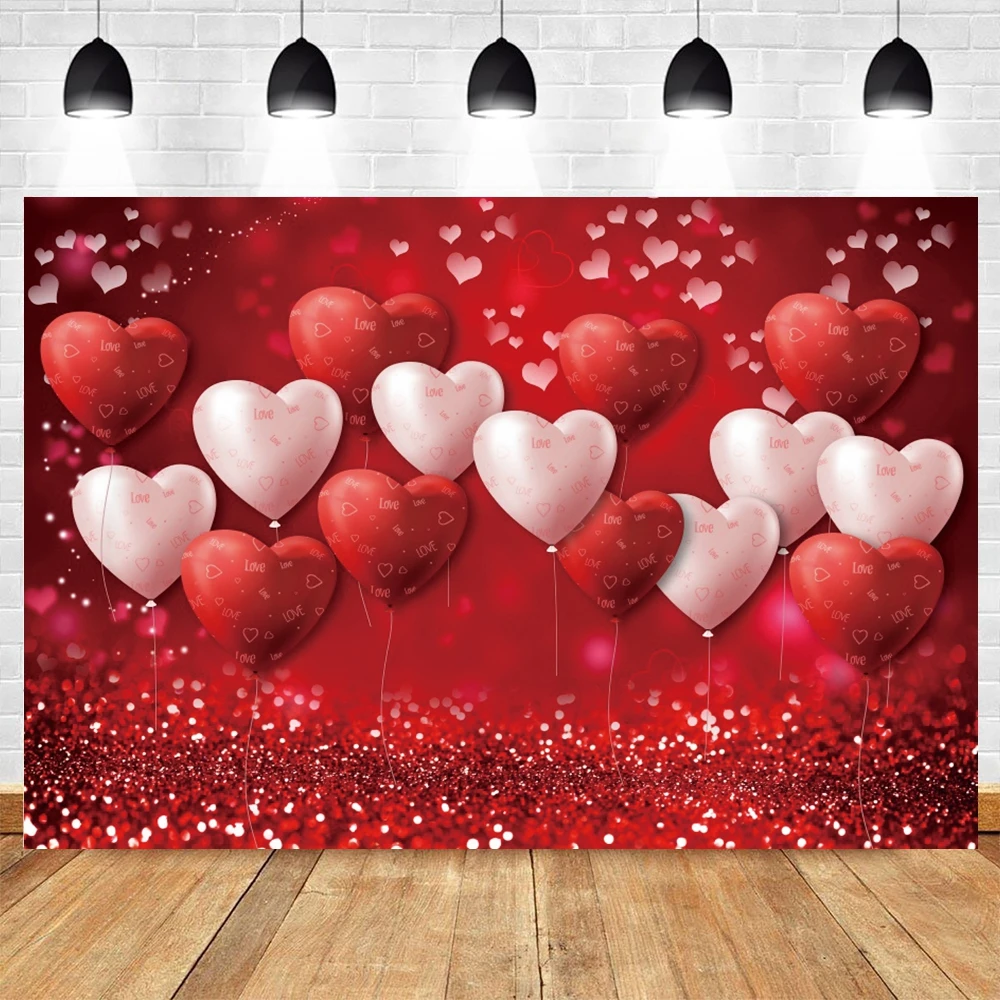 

Valentine's Day Glitter Heart Backdrop Photocall Weeding Portrait Party Decor Photography Background Photo Studio Photographic
