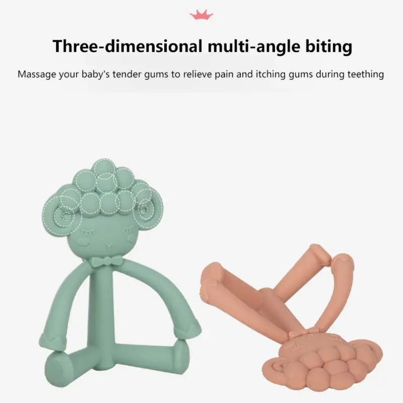 

Hot Baby Teething Toys BPA Free Silicone Toy Cute Easy to Soft and Highly Effective Elephant Teether Ring Teethers Best Little