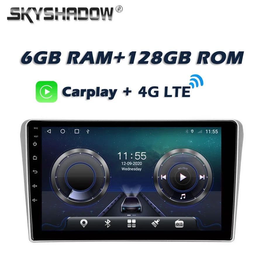 360 Беспроводной Carplay 9 &quotAndroid 10 0 6 ГБ + 128 Автомобильный DVD Плеер GPS карта WI FI Bluetooth