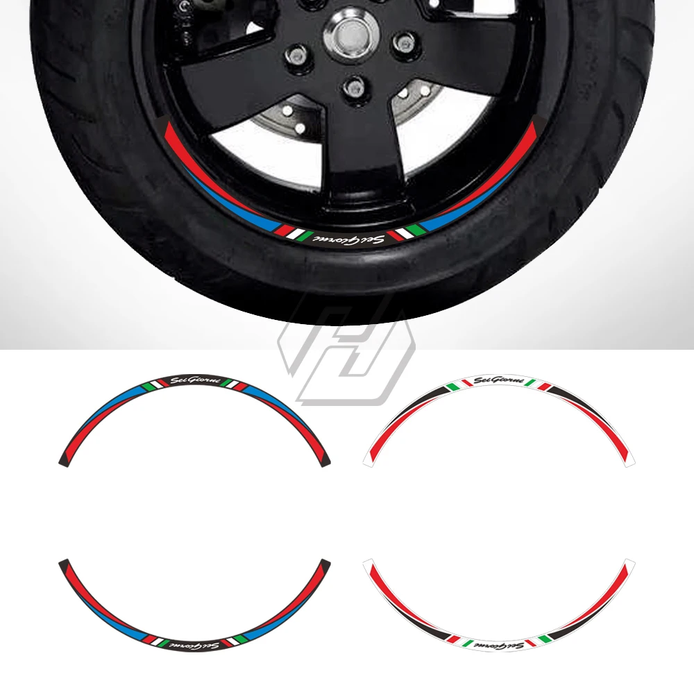 

Светоотражающая наклейка на колесо для скутера 12 дюймов Piaggio Vespa GTS 300 Sei days II Edition