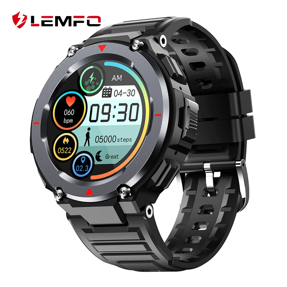 LEMFO S25 спортивные Смарт часы Для мужчин вызовов через Bluetooth воспроизведение