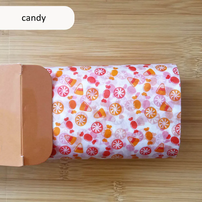 candy 50 шт./компл. упаковочная Бумага хлеб сэндвич Гамбургер картофель фри посылка воск Бумага выпечки для Еда инструменты Кухня гаджеты упаковочных материалов, Класс - Цвет: candy