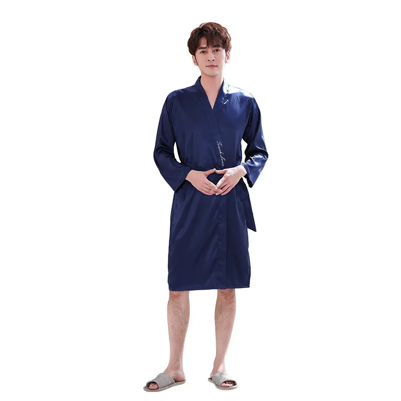 

V-Neck Robe Kimono Couples Cami Pajamas Mens Womens Negligee Gown Long Sleeve Nightgown Spring Sleepwear Sleepshirts Homewear