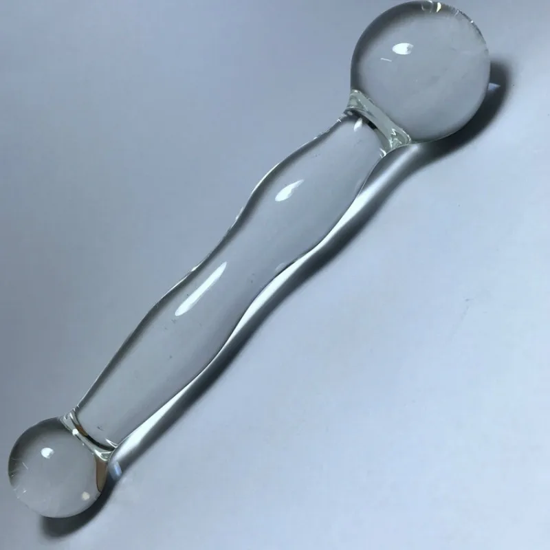 Double Pyrex Glass Dildo Fake Penis Anal Beads Butt Plug | Красота и здоровье