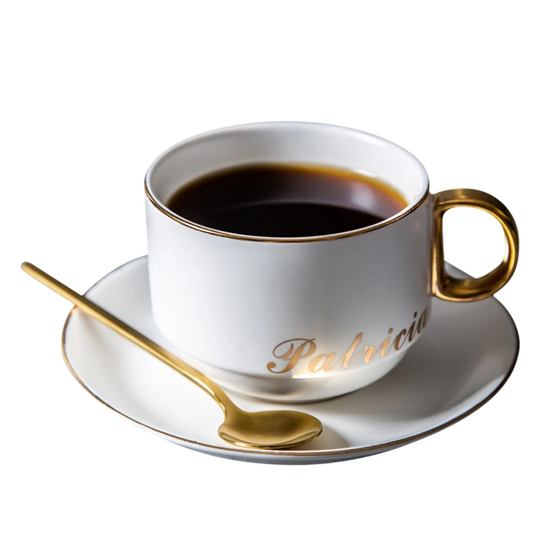 Европейская элегантная кофейные чашки блюдца наборы дома Керамика английский