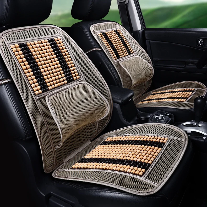 

QZTECH Automobile cushion summer general wood bead bamboo slice cushion breathable cool cushion conjoined wood bead summer cushi