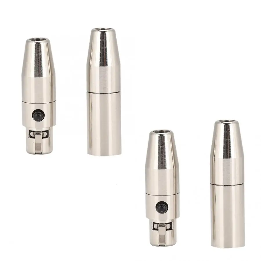 2 пары медный никелированный корпус позолоченный штырь 3 жильный мини XLR аудио