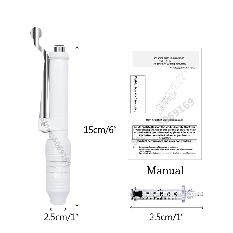 Неинвазивный ингалятор Гиалуроновая кислота Ручка Комплект инжектор пистолет