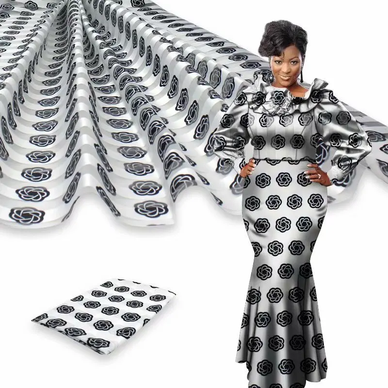 Новинка 2 ярдов шифон с 4 шелк мягкий материал ткань леди Африканский нигерийский