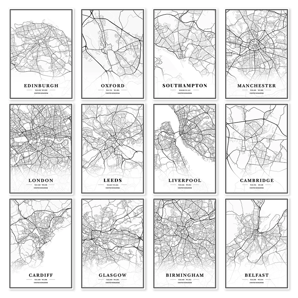 Лондон Англия Эдинбург Ноттингем Ливерпуль Лидс Плимут картины на холсте