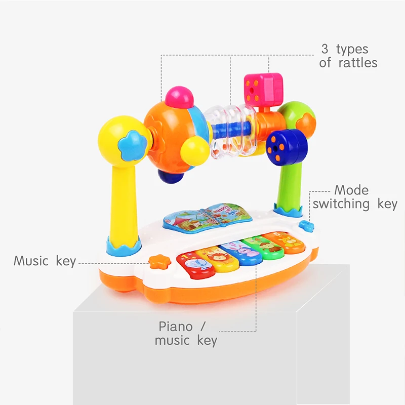 Детская погремушка пианино игрушка Музыкальные инструменты для клавиатуры с