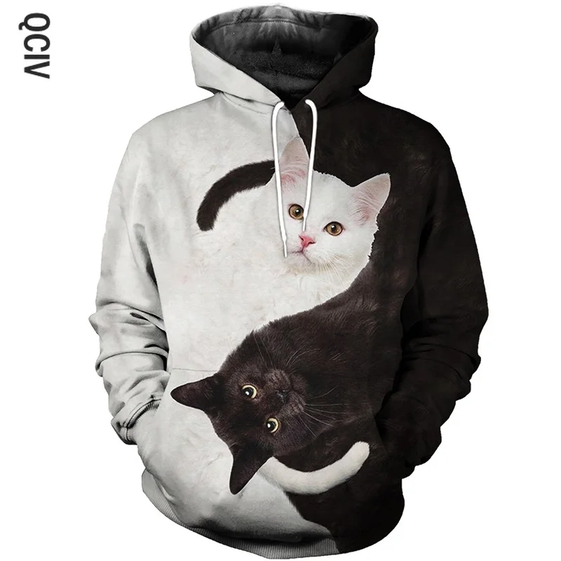 

Hot sale Men women yinyang cat racing limited edition 3d zipper hoodies long sleeve Sweatshirts jacket pullover tracksuit