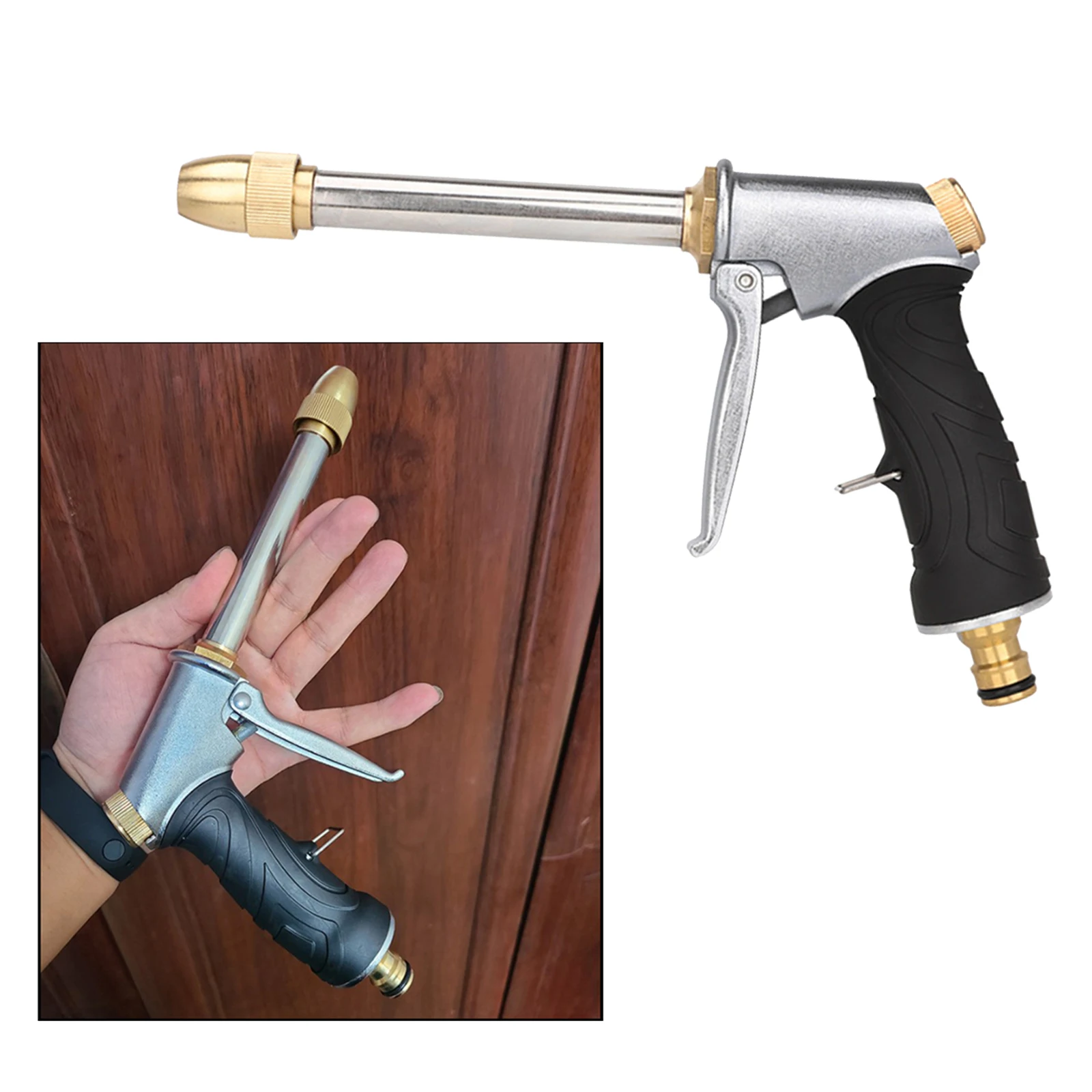 Купить Портативный пистолет для мойки автомобиля под давлением, медная насадка для мойки крыши автомобиля