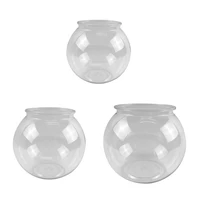 plastic round aquarium unbreakable clear desktop fish bowls for small fish multiple size vases for candy ornament holder