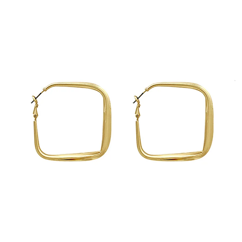 Женская мода простой дизайн металлический Кольцо Панк Личность геометрические