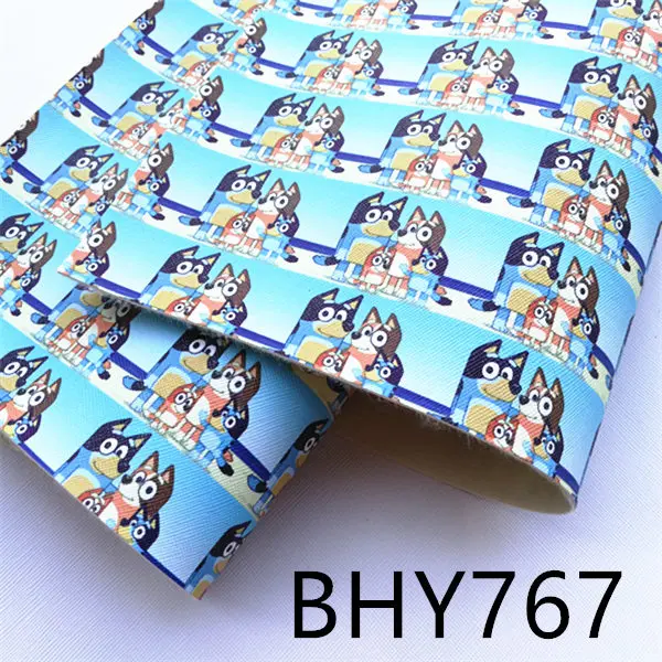A4 20*33 см мультфильм собака печать искусственная кожа для DIY аксессуары BHY768