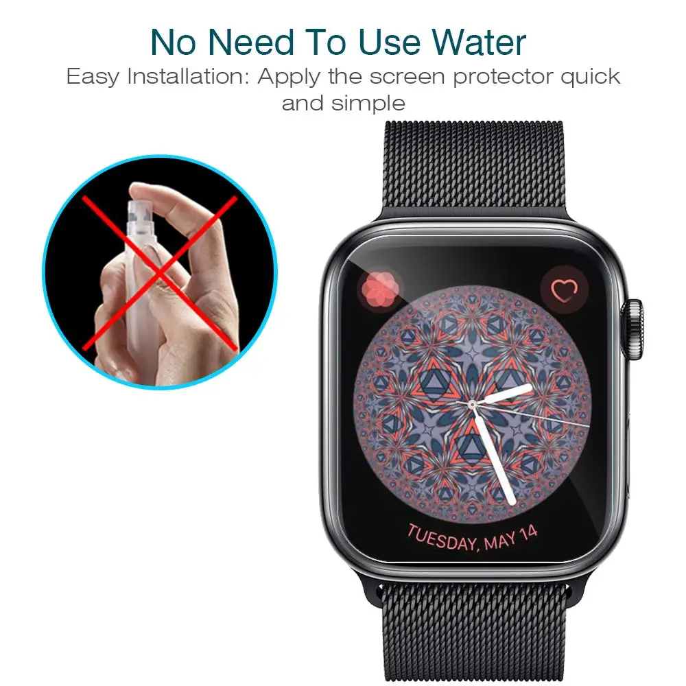 Мягкая Гидрогелевая защитная пленка на весь экран для Apple Watch 38 мм 42 мм серия 3 2 1 для iWatch 40 мм 44 мм серия 4 5 TPU HD прозрачная пленка