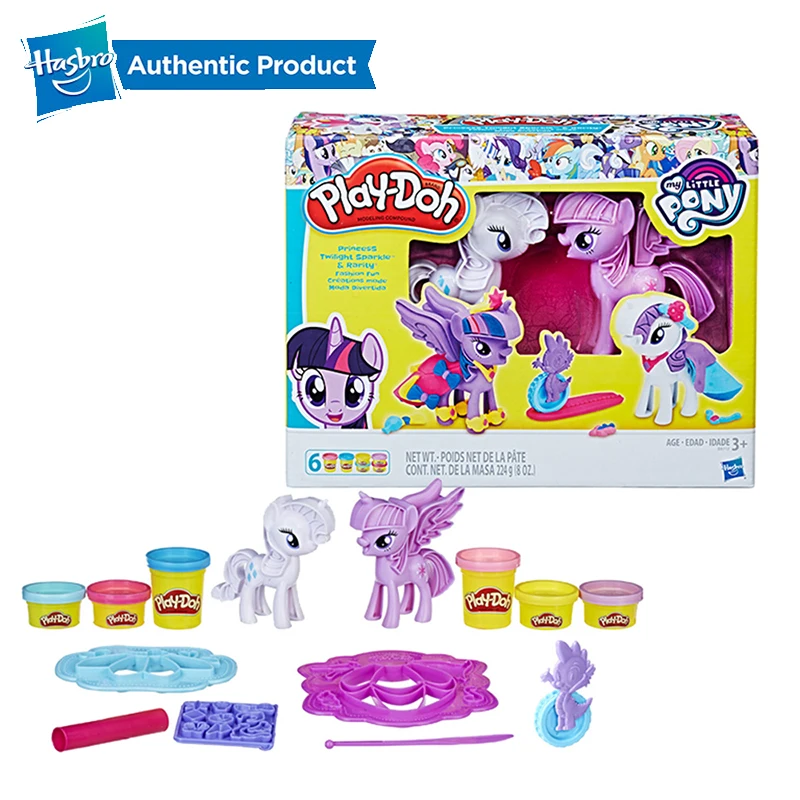 Hasbro play-doh модное платье принцессы из мультфильма «Мой маленький пони» Twi светильник блеск и редкость светильник мягкий пластилин плей до Развивающая игрушка «сделай сам»
