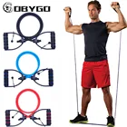 Эспандер GOBYGO эластичный из ТПЭ, 5 уровней, 120 см, с ручками