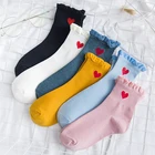 Носки frilly с героями мультфильмов, милые женские хлопковые носки в Корейском стиле Харадзюку, женские носки