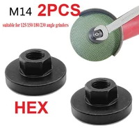 2pcs m14 thread hex nut set tools power replacement for 115125150180230 angle grinder