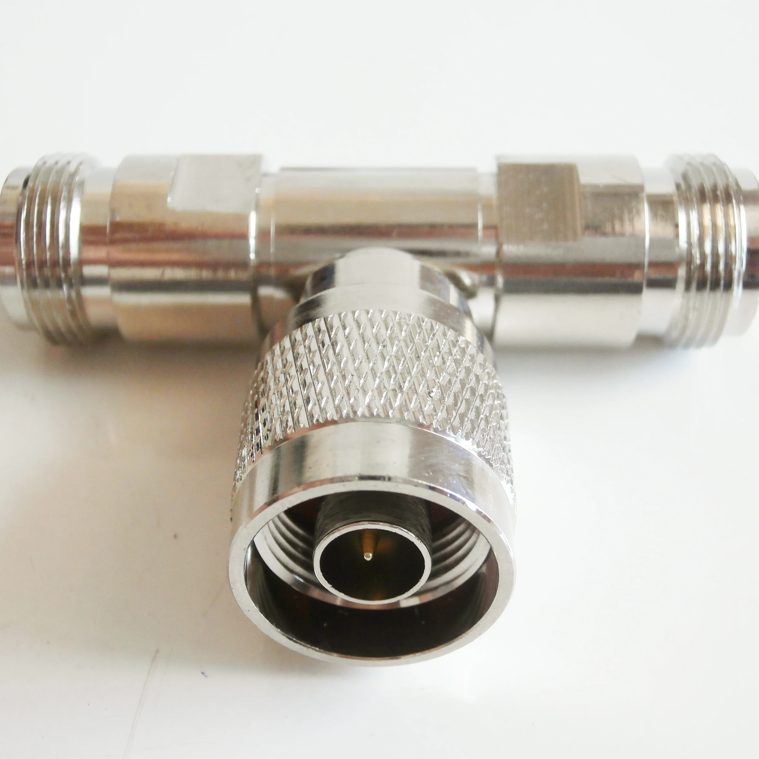 Переходник-Разветвитель Коаксиальный N 3-ходовой Т-образный Штекерный Разъем на 2