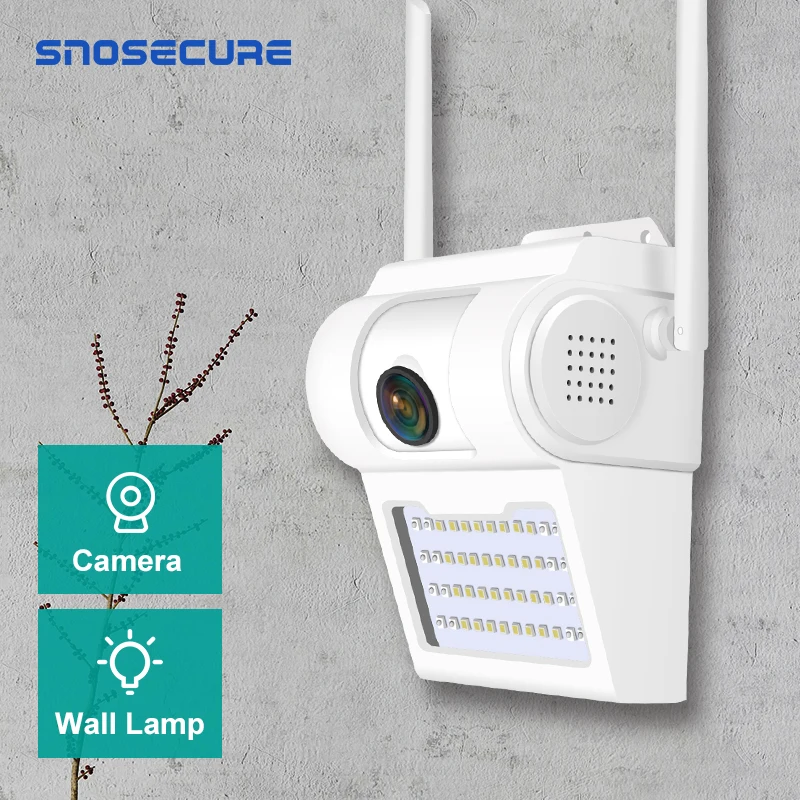SNOSECURE 1080P беспроводная Wi Fi IP камера 2 мегапиксельная настенная лампа безопасности