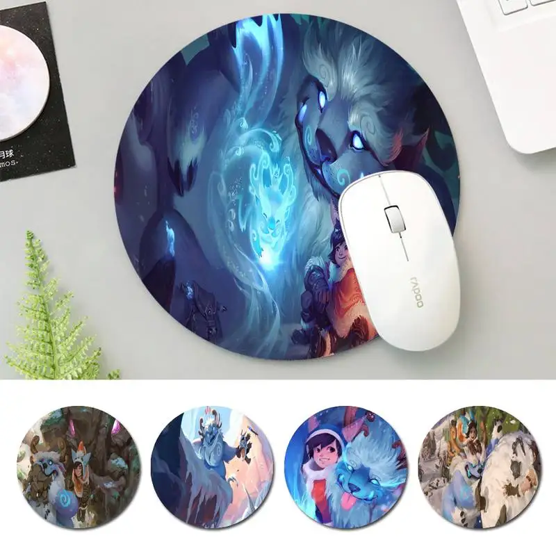 

Popolar LOL Willump office Pad mouse non-slip pad player pad Round size rubber Gaming mouse Pad office Desk Mat
