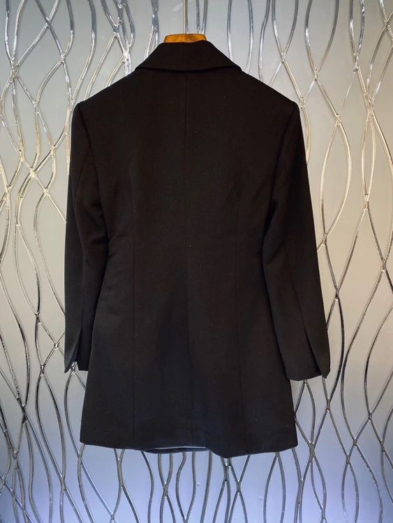 

2021 Early Spring New Fashion Women's Lapel Navel Long Sleeve A-line Long Sleeve Dress 115