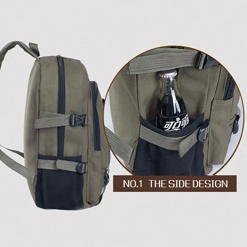 Мужской винтажный холщовый рюкзак дорожный уличный для кемпинга походов