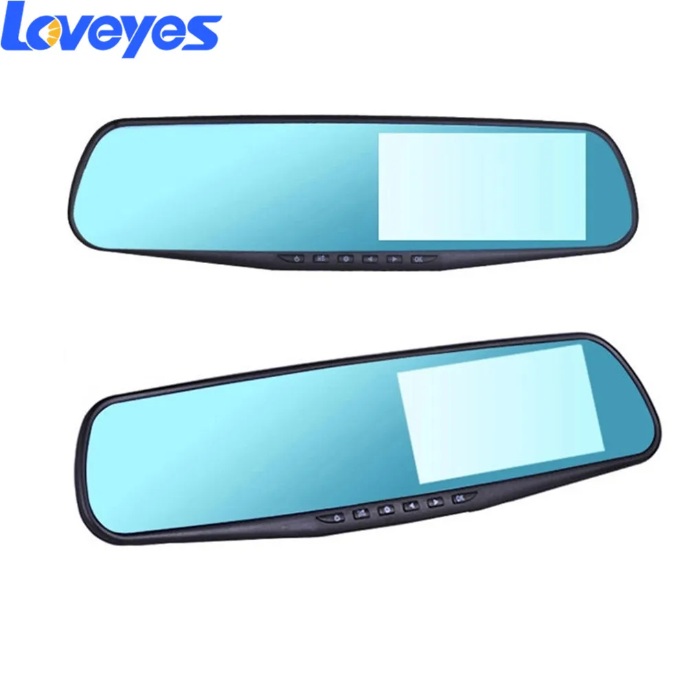 4.3 Inch Car DVR Cameras HD 1080P Rear View Mirror Camera Dual Lens Night Vision Reverse Parking Monitor Dash Cam Camcorder H433