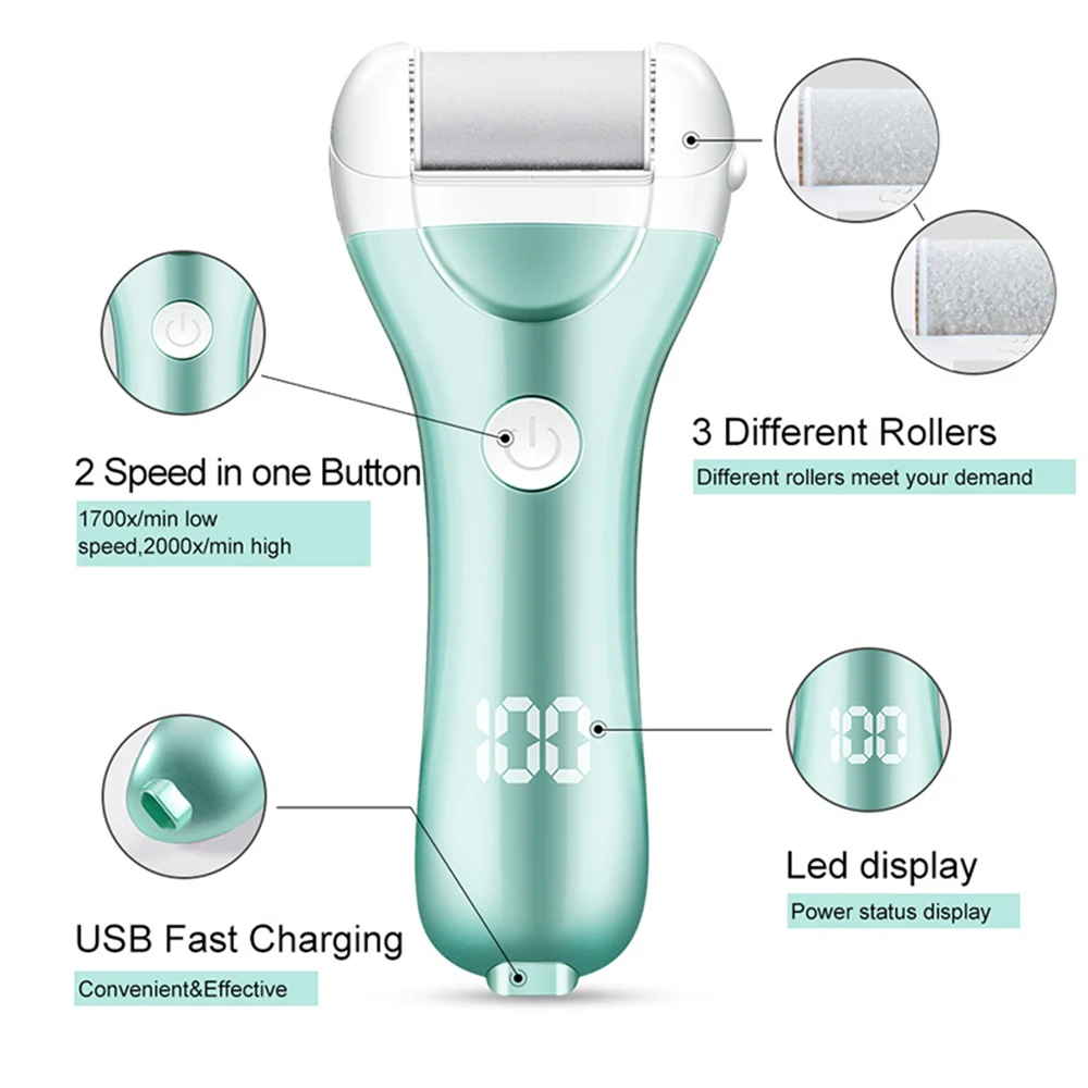 Portable Electric Foot File USB Pedicure Machine Repair Hard Dry Dead Cuticle Skin Remover Home Care Tool | Красота и здоровье