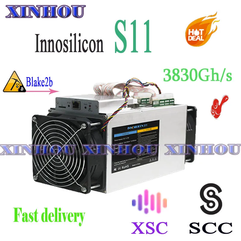 Майнер Innosilicon S11 SiaMaster 3.83th/S 1380 Вт SCC XSC Blake2b Asic лучше чем Antminer S9 X3 A3 L3 FFMiner DS19|Сетевые