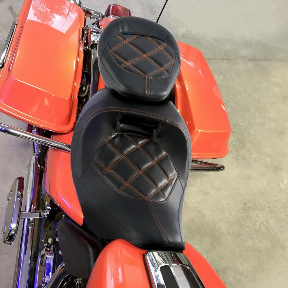 Черное сиденье пассажира водителя мотоцикла для Harley Street Glide FLHX 2009 2020 2019 2018| |