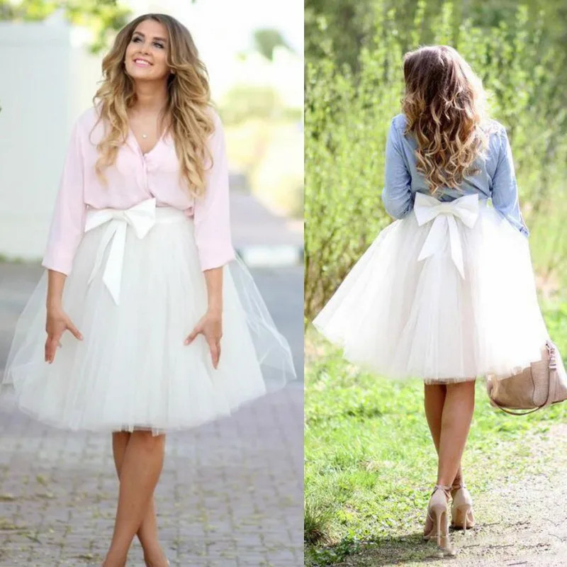 Тюлевая юбка с бантом