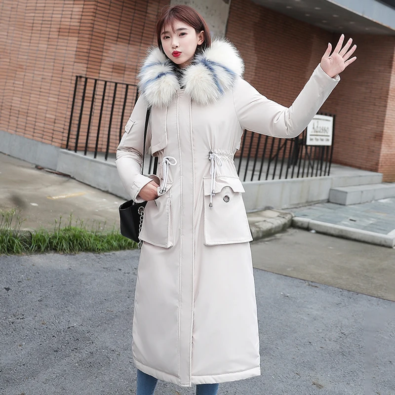 

X-Long Parka Women Winter Jacket Coat Thick Warm Slim Jackets Womens Outwear Parkas Fur Coat Overcoat