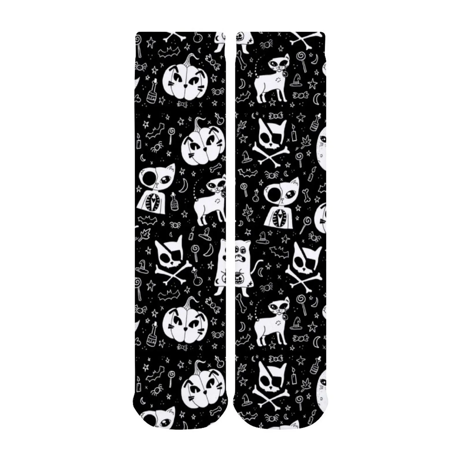 

Skull Socks Youth Print Stockings Large Chemical Fiber Anti-Slip Cool Winter Socks