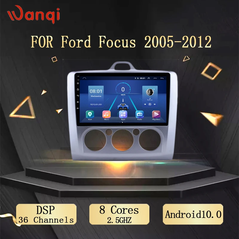 Горячая Распродажа 9 дюймов Wanqi 10 0 автомобильный dvd проигрыватель с Gps для Ford Focus 2005
