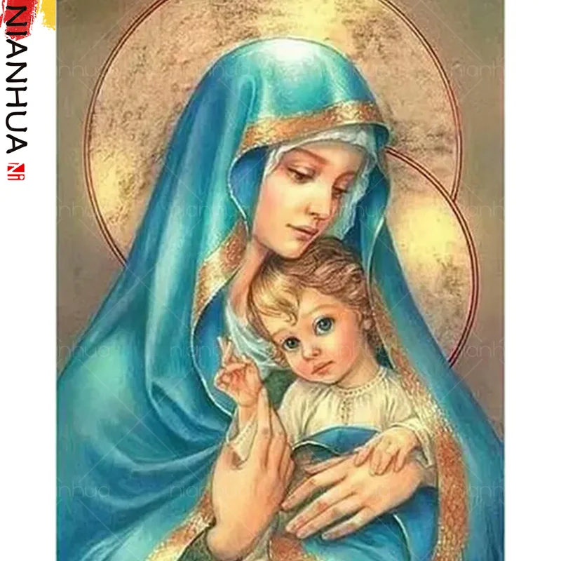 Алмазная живопись Мадонна Детская мозаика Набор для вышивки 5D роспись своими